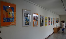 Výstava výtvarného oboru v Lapidáru MÚ v Dobrušce v říjnu 2018