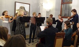 První adventní koncert žáků v dobrušské Synagoze v pondělí 12.12.2022